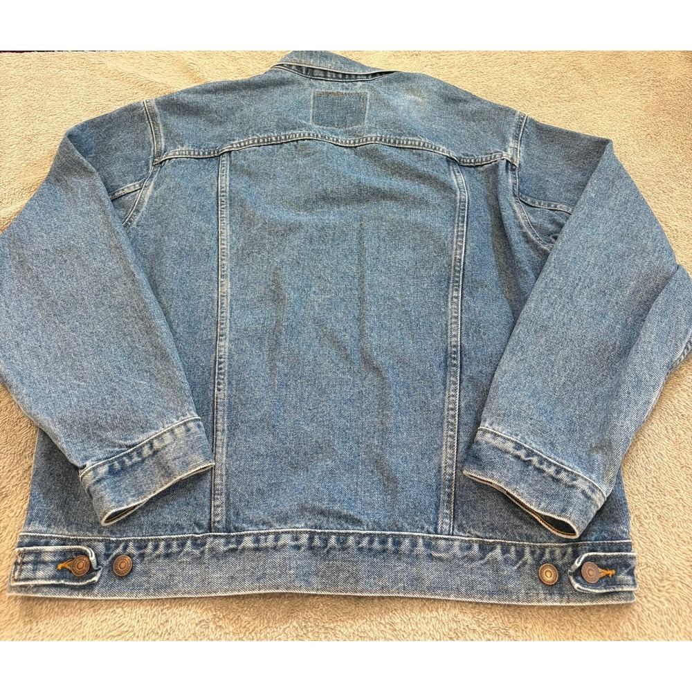 Vintage 90s Levi's 70507 Type III Trucker Jacket USA Made Large Denim Blue Faded - Picture 3 of 16